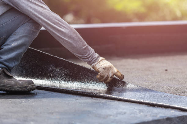 Professional Basement Waterproofing technician working in Oregonia, OH